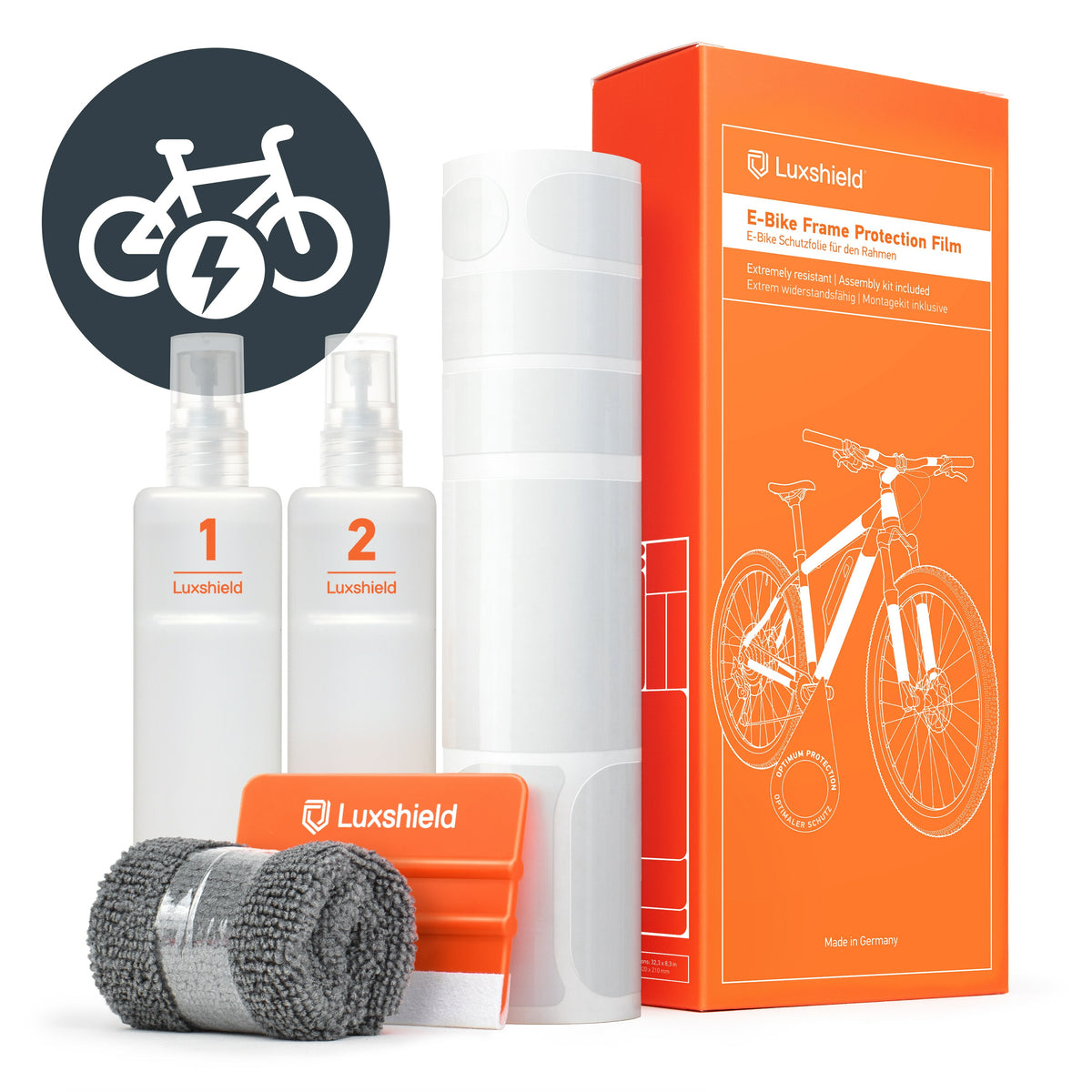 Luxshield Rammebeskytter, universal kit elsykkel, kompl.