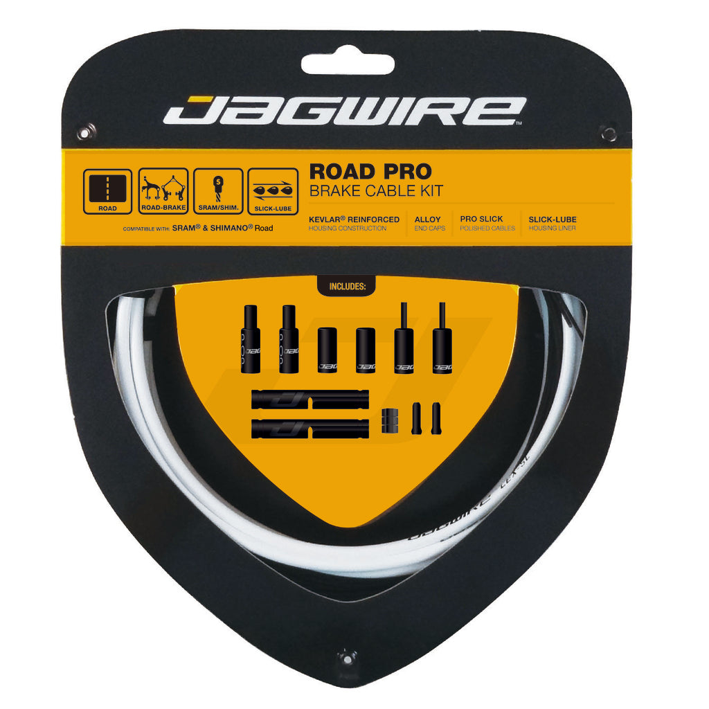 Jagwire Road Pro, bremsesett, Shimano/SRAM, hvit