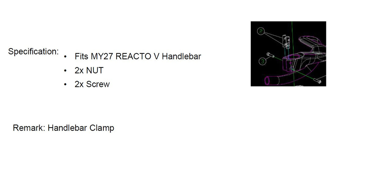 Merida Reacto Team CW 1P Cockpit, Clamp Hardware Kit