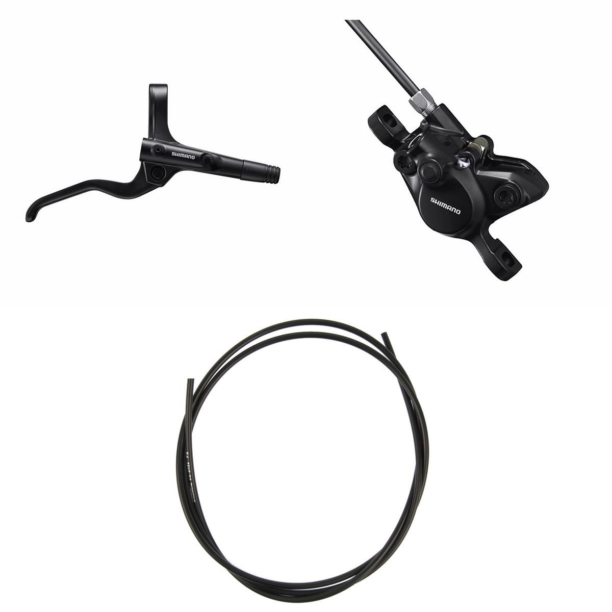 Shimano Hydraulisk skivebremssett BRMT201KITMT200 Høyre / bak Resin uten finne Uten adapter 1700 (sort)