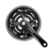 Shimano Acera Kranksett FC-M361 Square 175,0 mm 48-38-28T Svart For enhetskranklager Med kjedesikring