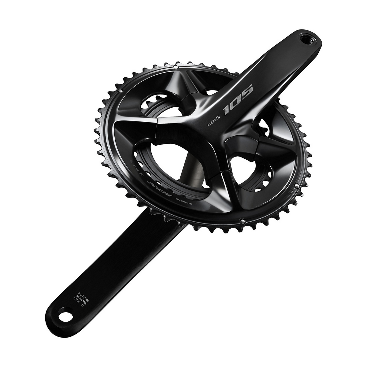 Shimano Shimano 105 Kranksett FC-R7100 hollowtech II 12-delt 170,0 mm 50-34T Svart Uten kranklagerdeler Uten cg