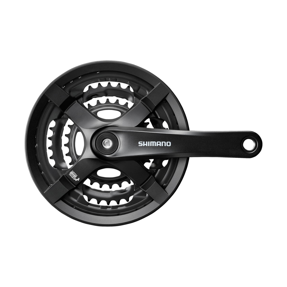 Shimano Kranksett FC-TY501 Square 8/7/6-delt 170,0 mm 48-38-28T Svart For enhetskranklager Med kjedesikring