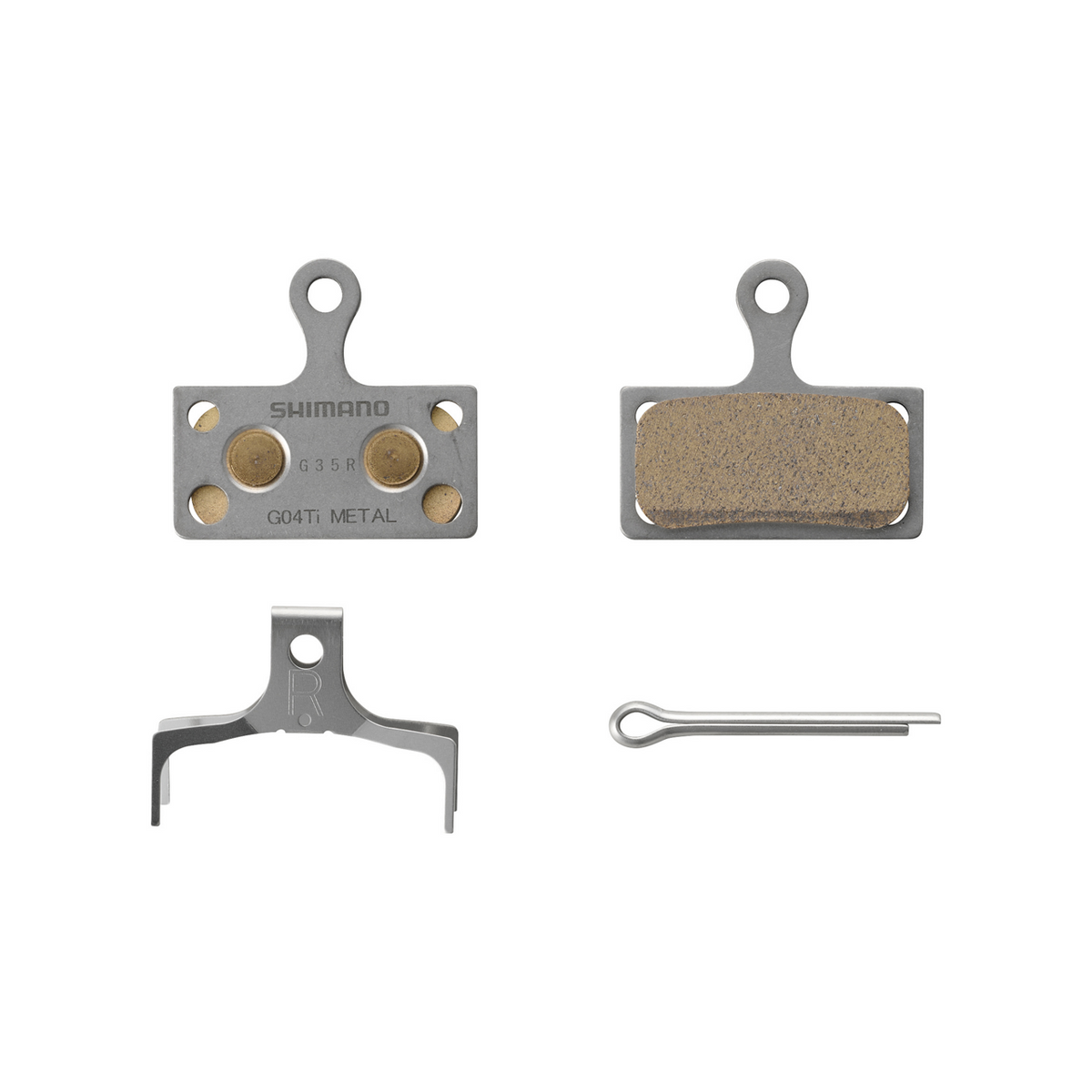 Shimano Skivebremsekloss BP-G04TI-MX metall uten 1 par