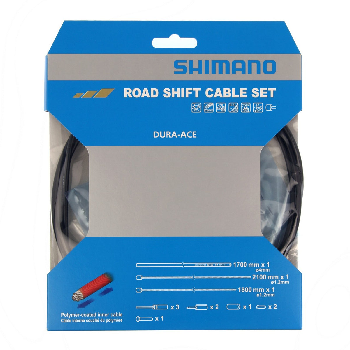 Shimano OT-SP41 polymerbelagte girvaiersett [svarte]