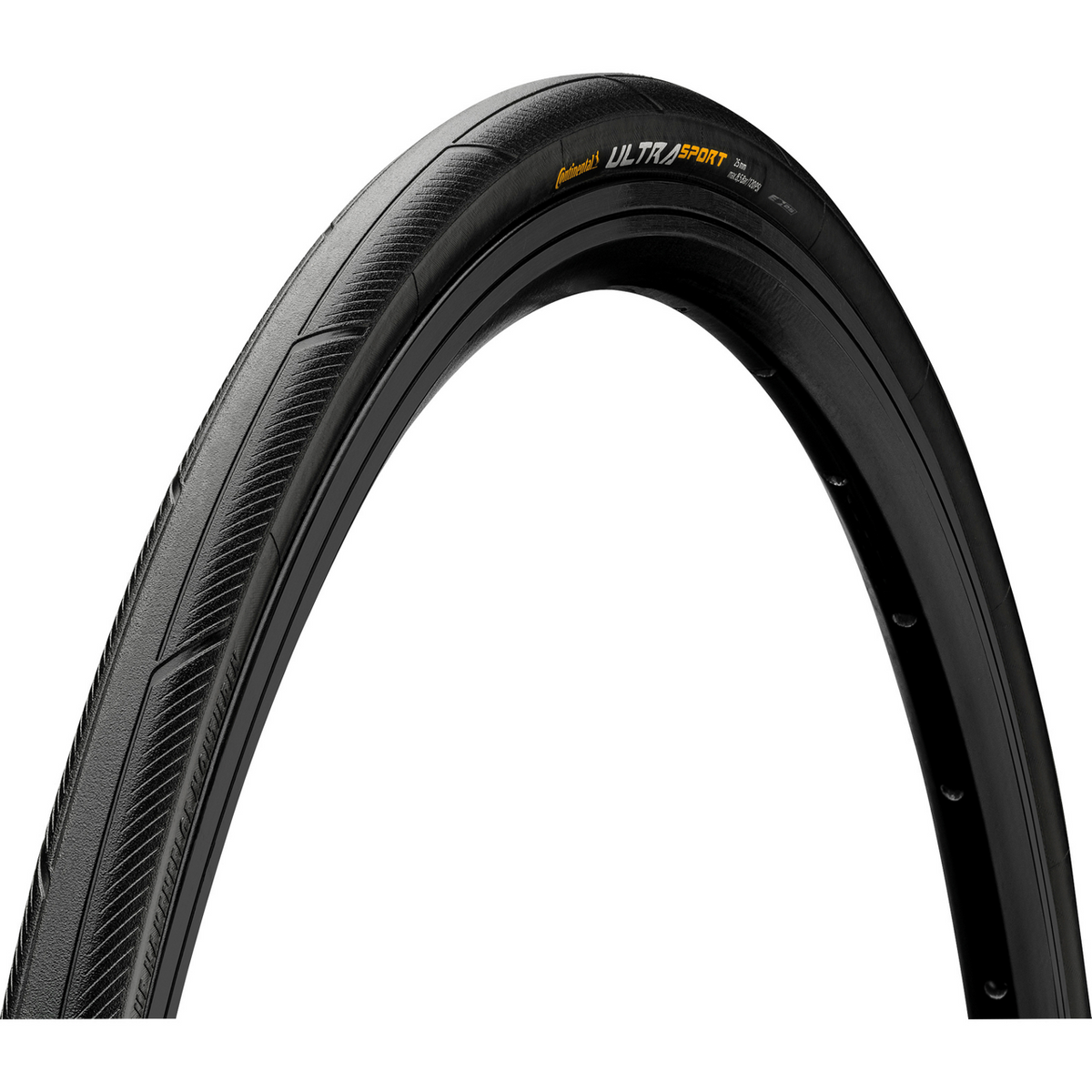 Continental Ultra Sport III 28-622/700x28C sort, folding dekk
