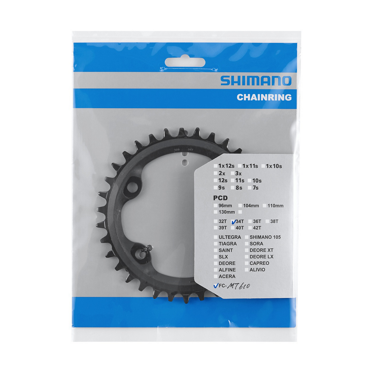 Shimano Krankdrev 34T for FC-MT610/FC-MT510-1