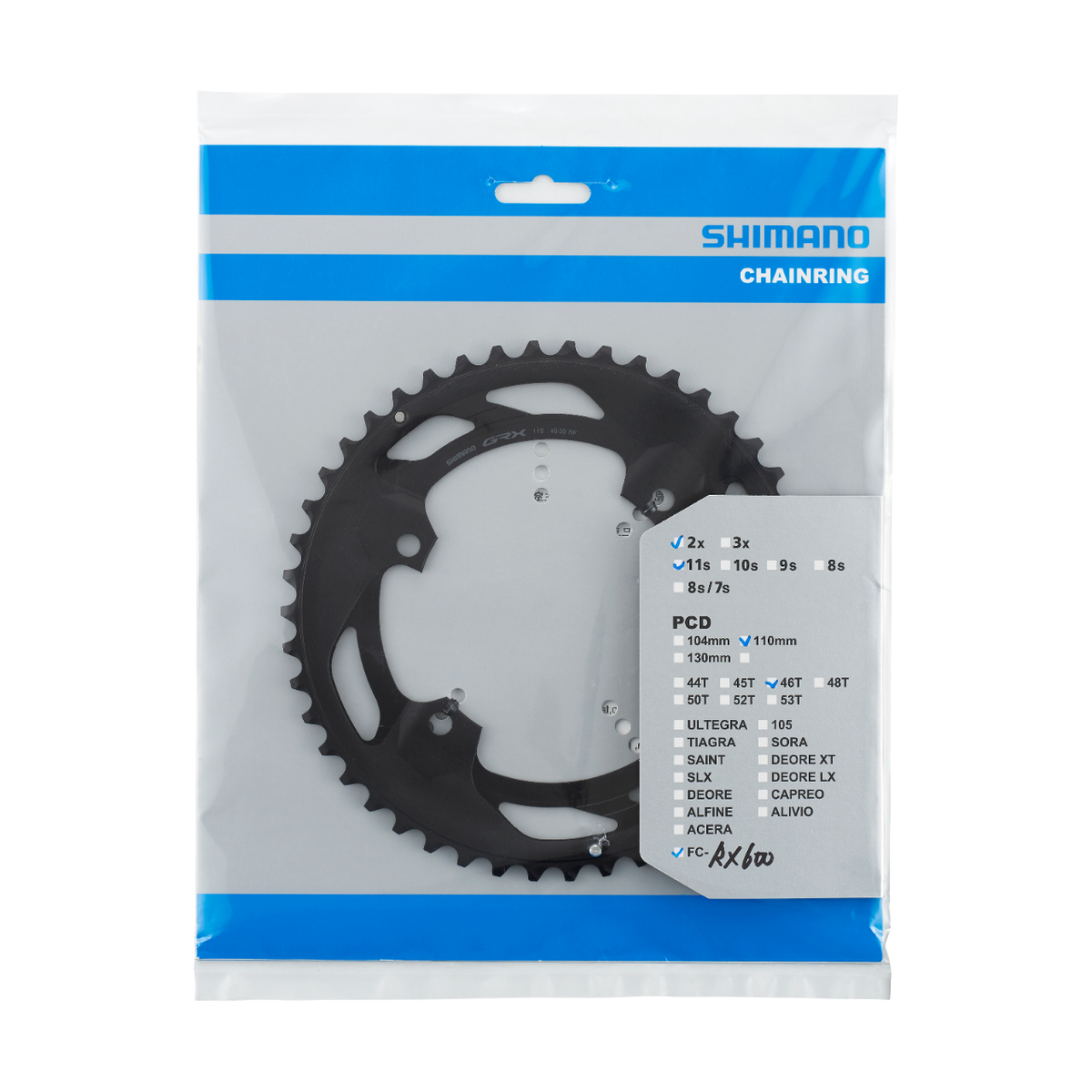Shimano GRX Krankdrev 46T for FC-RX600-11
