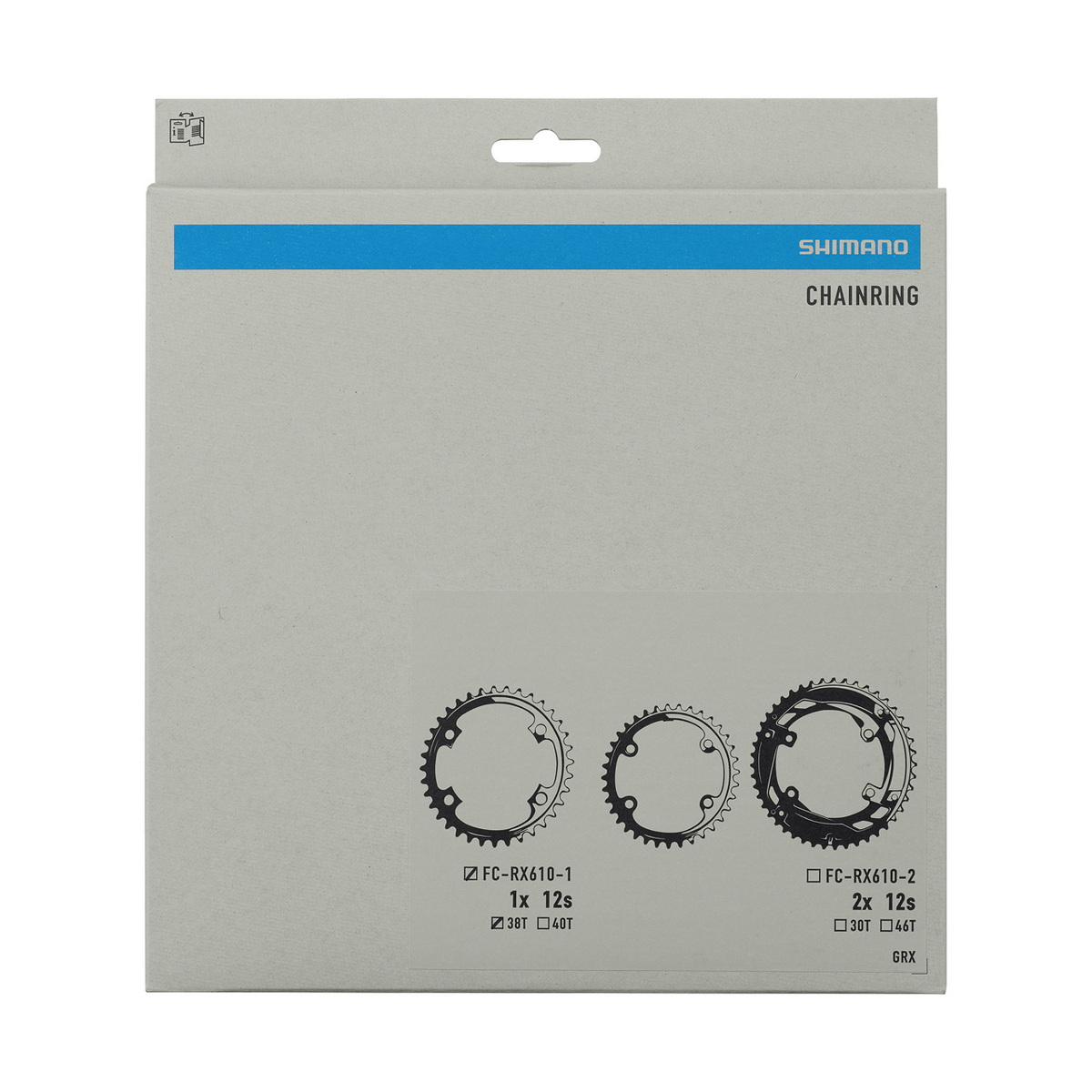 Shimano GRX Krankdrev 38T for FC-RX610-1