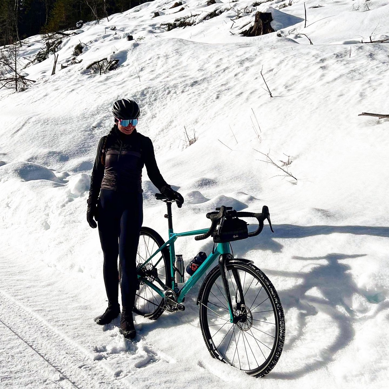 Bike Fixx ambassadør Ingunn på vintertur med Merida Silex gravelsykkel
