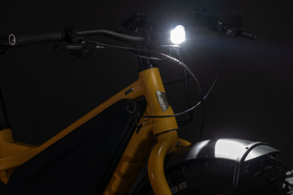 Detaljbilde transportsykkelen Tern Orox lys